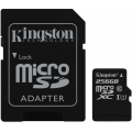 Карта памяти MicroSDXC 256GB Kingston класс 10 UHS-I 45MB/s с адаптером
