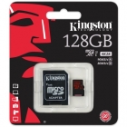 Карта памяти MicroSD 128GB Kingston UHS-I (U3) Speed R/W 90/80 MB/s+SD адаптер