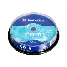 Диск VERBATIM (43725) CD-R 80 (52х) Shrink (10 шт. в упаковке)