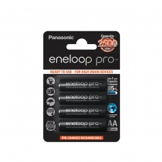 Аккумулятор PANASONIC R6 eneloop pro BK-3HCDE/4BE (2500mAh) (4 штуки в блистере)