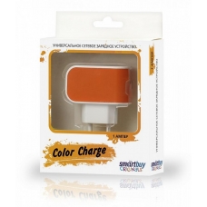 Адаптер сетевой SMARTBUY Color Charge, оранжевое