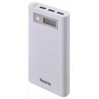 ЗУ Buro RA16000-3U-LCD -WT Li-Ion, 16000mAh, 2.1A+1A, белый, 3xUSB