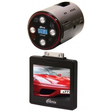 Видеорегистратор RITMIX AVR-697T, съемный экран 2". Встроенный FM-трансмиттер и аудио-плеер. 2 x MicroSD / 