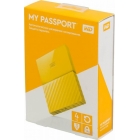 Внешний жесткий диск HDD  WD  4 TB  My Passport жёлтый, 2.5", USB 3.0